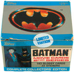 DC COMICS SUPERMAN - SUPERGIRL - BATMAN MOVIES FULL GUM CARD/STICKERS DISPLAY BOXES.