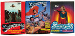 DC COMICS SUPERMAN - SUPERGIRL - BATMAN MOVIES FULL GUM CARD/STICKERS DISPLAY BOXES.