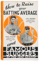 1934 “HOW TO RAISE YOUR BATTING AVERAGE” PREMIUM BOOKLET W/FAMOUS SLUGGERS.