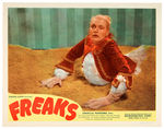 "FREAKS" 1949 RE-RELEASE HIGH GRADE SET OF EIGHT LOBBY CARDS WITH ENVELOPE.