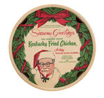 “KENTUCKY FRIED CHICKEN” CHRISTMAS BUCKET WITH LID- COL. SANDERS AS SANTA CLAUS.