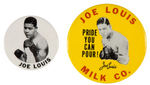 "JOE LOUIS" BUTTON PAIR.