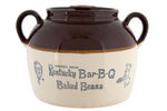 KENTUCKY FRIED CHICKEN “BAKED BEANS” CERAMIC POT AND STORE SIGN.