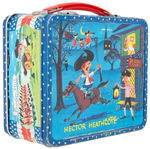 "HECTOR HEATHCOTE" METAL LUNCH BOX WITH THERMOS.