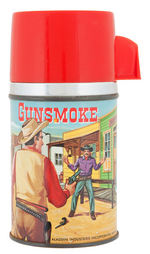 "GUNSMOKE MATT DILLON U.S. MARSHAL" METAL LUNCH BOX WITH THERMOS.