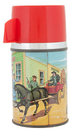 "GUNSMOKE MATT DILLON U.S. MARSHAL" METAL LUNCH BOX WITH THERMOS.