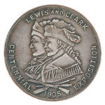 "LEWIS & CLARK CENTENNIAL EXPOSITION 1905" PAIR OF SMALL AND LARGE MEDALS.