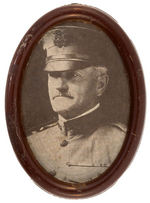 PERSHING RARE LITHO TIN POCKET MIRROR AND GIVEAWAY SMALL PORTRAIT.