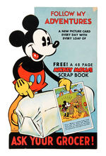"MICKEY MOUSE" RECIPE SCRAPBOOK DISPLAY SIGN.