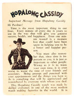 HOPALONG CASSIDY WRISTWATCH ON SADDLE IN DISPLAY BOX.