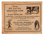 "SOUVENIR DE LAVAL" TIN LITHO COW & CALF SEALED IN ENVELOPE.