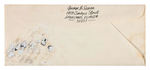 GEORGE SOSNAK "NEW YORK YANKEES 22 WORLD SERIES CHAMPIONS - 75th WORLD SERIES" FOLK ART ENVELOPE.