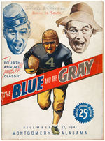 1941 BLUE–GRAY FOOTBALL CLASSIC MULTI-SIGNED PROGRAM.