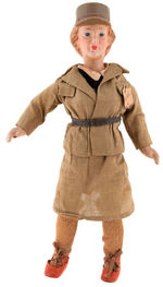 WWII "W.A.A.C." AND SOLDIER DOLLS WITH ORIGINAL TAGS.