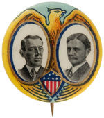 WILSON/MARSHALL JUGATE WITH OVAL PHOTOS ENCOMPASSED BY EAGLE’S WINGS.