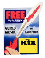 "CHEERIOS/KIX GUIDED MISSILE AND LAUNCHER" STORE SIGNS/PROMOTIONAL MATERIAL.