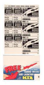 "CHEERIOS/KIX GUIDED MISSILE AND LAUNCHER" STORE SIGNS/PROMOTIONAL MATERIAL.