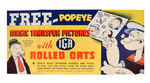 "POPEYE MAGIC TRANSFER PICTURES" LARGE SIZE STORE SIGN.