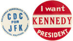 PAIR OF CLASSIC JOHN F. KENNEDY BUTTONS.