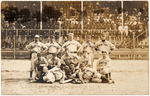 1907 "MANITOWOC" BASEBALL TEAM REAL PHOTO POSTCARD W/NEGRO LEAGUE STAR GEORGE WILSON.