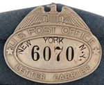 NEW YORK CITY POST OFFICE LETTER CARRIER HAT.