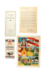 "THE JUNIOR JUSTICE SOCIETY OF AMERICA" COMPLETE 1942 CLUB KIT.