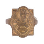 FIRST SEEN "SUPERMAN CRUSADER" KELLOGG'S PREMIUM RING IN BRASS NOT SILVER.