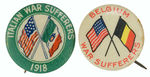 WWI PAIR OF “WAR SUFFERERS” BUTTONS FROM HAKE COLLECTION AND CPB.