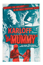 "KARLOFF THE UNCANNY IN THE MUMMY" 1951 REALART PRESS BOOK.