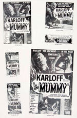 "KARLOFF THE UNCANNY IN THE MUMMY" 1951 REALART PRESS BOOK.