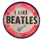 "THE BEATLES" FLICKER/FLASHER BUTTONS ON STORE CARD.