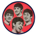 "THE BEATLES" FLICKER/FLASHER BUTTONS ON STORE CARD.