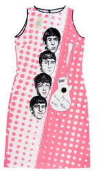 "THE BEATLES" ILLUSTRATED DRESS WITH HANG TAG.