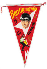 “THE BEATLES/BEATLEMANIA” SET OF FIVE RARE ERROR PENNANTS.