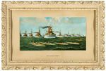 GREAT WHITE FLEET "ASIATIC SQUADRON/NORTH ATLANTIC SQUADRON" PAIR OF PRINTS IN PERIOD FRAMES.