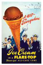 "FLARE TOP ICE CREAM CONE" STORE SIGN WITH DON WINSLOW.