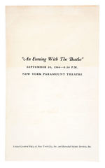 “AN EVENING WITH THE BEATLES” PROGRAM FOR LAST 1964 AMERICAN CONCERT.