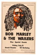 “BOB MARLEY & THE WAILERS” 1978 CONCERT POSTER.