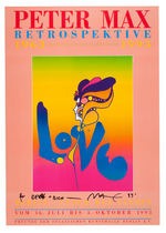 “PETER MAX RETROSPECTIVE” 1993 PERSONALLY AUTOGRAPHED POSTER.