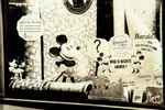 VINTAGE STOREFRONT PHOTO FEATURING INCREDIBLE DISNEY DISPLAY MATERIAL INCLUDING OLD KING COLE.