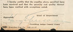 TRUMAN AS JUDGE SIGNATURE ON 1927 JACKSON COUNTY, MO. PURCHASE ORDER.