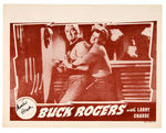 "BUCK ROGERS/FLASH GORDON" LOBBY CARD PAIR WITH ONE AUTOGRAPHED BY BUSTER CRABBE.