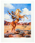 HAPPY TRAILS ROY ROGERS & TRIGGER" AUTOGRAPHED LIMITED EDITION PRINT.