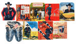 "HOPALONG CASSIDY" LARGE LOT OF 14 GREETING CARDS WITH ENVELOPES.