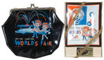 NYWF 1964-1965 PURSE/TRAY/BANK/BOBBING HEAD LOT WITH TWINS LOGO.