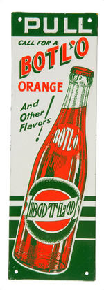 "BOTL'O ORANGE" SODA TIN LITHO DOOR PULL.