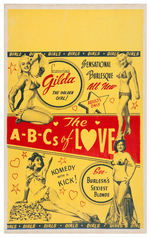 "THE A-B-C'S OF LOVE" MOVIE THEATER WINDOW CARD WITH FORMER CHILD STAR.