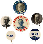 SIX SMALL SIZE WILSON BUTTONS.
