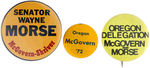 GROUP OF THREE OREGON RELATED McGOVERN CAMPAIGN BUTTONS.