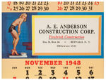 ELVGREN LARGE FORMAT 13 SHEET 1948 CALENDAR.